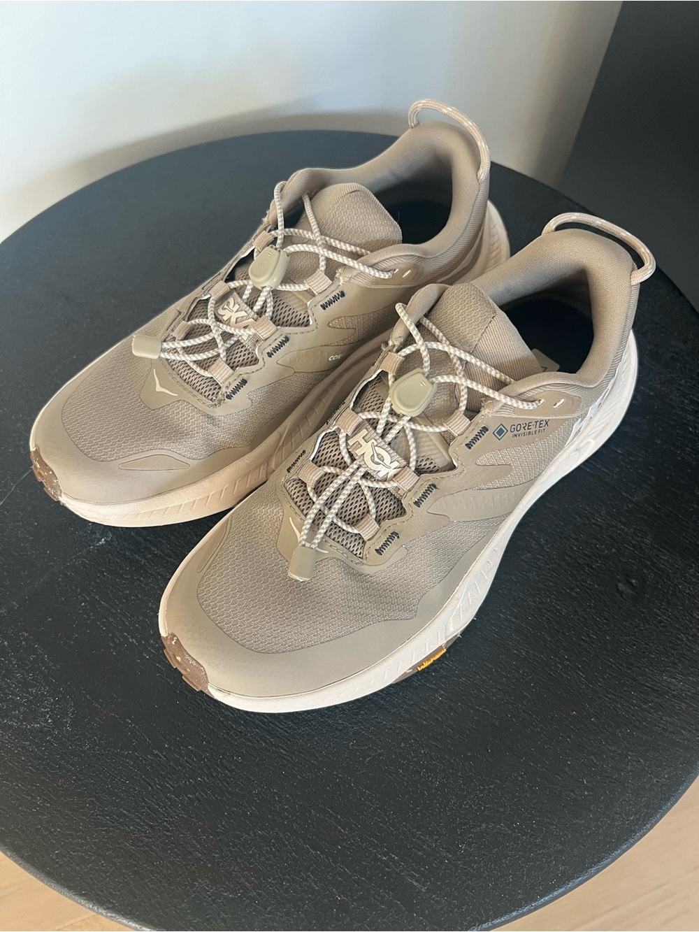 Hoka Women's Beige Trail Sneakers with GORE‑TEX
